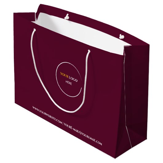 Red Wine Large Gift Bag Groot Cadeauzakje (Achterkant Gekanteld)