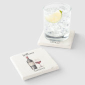 Red Wine Lover Onderzetter – gepersonaliseerde wij (Zijkant)