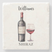 Red Wine Lover Onderzetter – gepersonaliseerde wij (Voorkant)