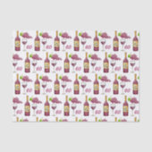 Red Wine Lovers Pattern 60th Birthday Tissuepapier (Voorkant)