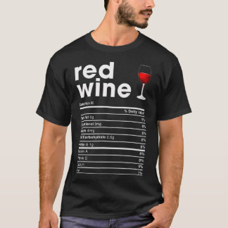 Red Wine Nutrition Facts  T-shirt
