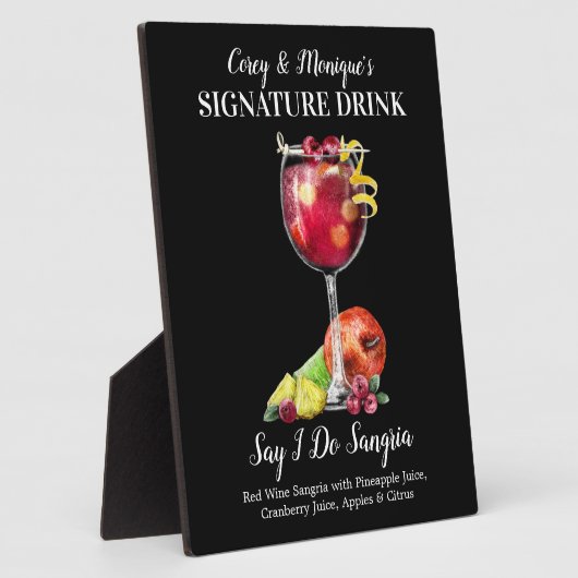 Red Wine Sangria ・ PERSONALIZE DEZE Drink Fotoplaat (Zijkant)