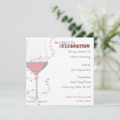 Red Wine & Sparkles Comany Nieuwjaarsuitvindingen Kaart (Staand voorkant)