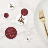 Red Wine Tasting Glass Bottle Grapes Charity Event Confetti (Groep)