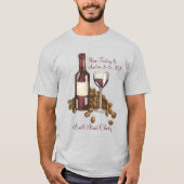 Red Wine Tasting Glass Bottle Grapes Charity Event T-shirt (Voorkant)