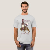 Red Wine Tasting Glass Bottle Grapes Charity Event T-shirt (Voorkant volledig)