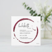 Red Wine Tasting Weekend Bachelorette Party Kaart (Staand voorkant)