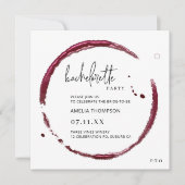 Red Wine Tasting Weekend Bachelorette Party Kaart (Voorkant)