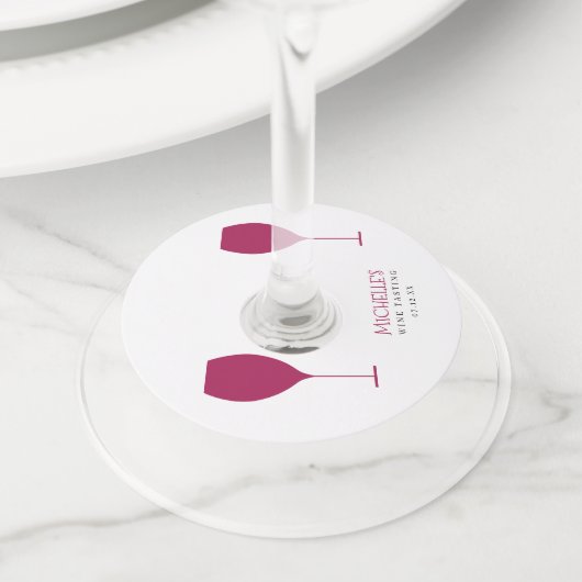 Red WIne Tasting Wijnglaslabel (Dichtbij)