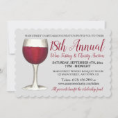 Red Wine Tasting Winetasting Cocktail Party Event Kaart (Voorkant)