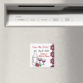 Red Wine Vineyard Wedding Save the Date Magnet (Insitu (Vaatwasser))