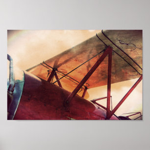 Red Wing Antiek Vliegtuig Archival Art Poster