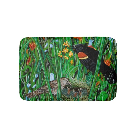Red Wing Blackbird Bath Mat (Voorkant)
