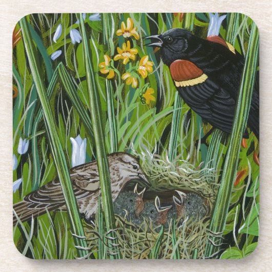 Red Wing Blackbird Bier Onderzetter (Voorkant)