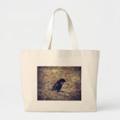 Red Wing Blackbird op Barbed Wire Grote Tote Bag (Voorkant)