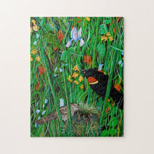 Red Wing Blackbird Puzzle Legpuzzel