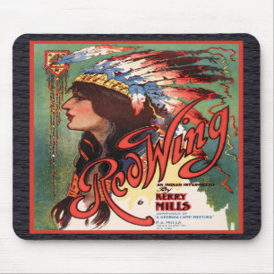 Red Wing Indian Maiden Mousepad Muismat