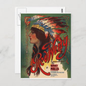 Red Wing Indian Native American Music Art Briefkaart (Voorkant / Achterkant)