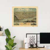 Red Wing Minnesota 1868 Antiek Panorama Poster (Thuiskantoor)