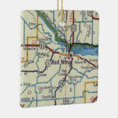 Red Wing MN Map keramisch Ornament (Rechts)