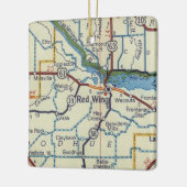 Red Wing MN Map keramisch Ornament (Links)