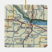 Red Wing MN Map keramisch Ornament (Achterkant)