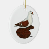 Red Wing Pigeon Keramisch Ornament (Rechts)