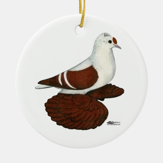 Red Wing Pigeon Keramisch Ornament (Voorkant)