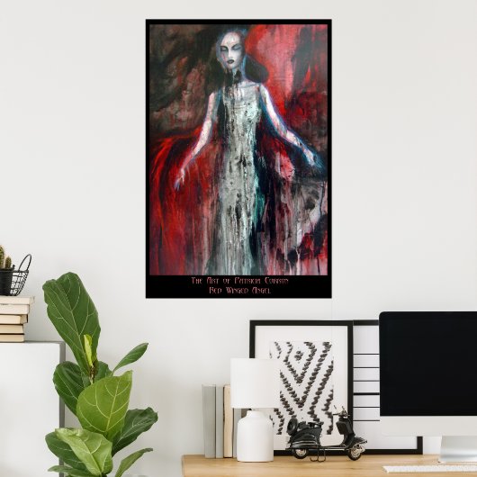 Red Winged Angel Poster (Thuiskantoor)