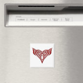 Red Winged Bird Tribal Tattoo Design Magneet (Insitu (Vaatwasser))