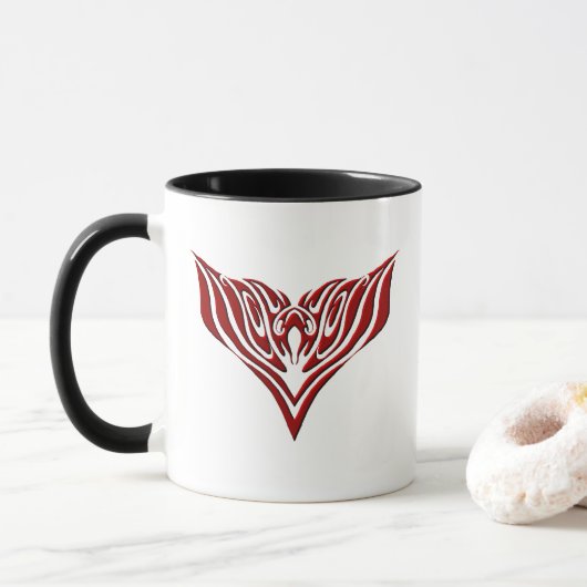 Red Winged Bird Tribal Tattoo Design Mok (Met donut)