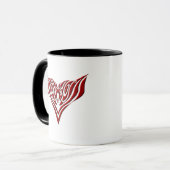 Red Winged Bird Tribal Tattoo Design Mok (Voorkant links)