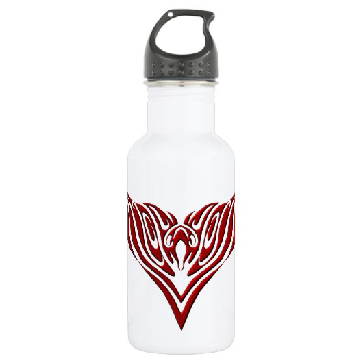 Red Winged Bird Tribal Tattoo Design Waterfles (Voorkant)