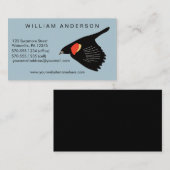Red-Winged Blackbird Light Blue Visitekaartje (Voorkant / Achterkant)
