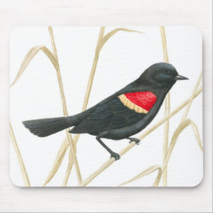 Red-Winged Blackbird Mousepad Muismat