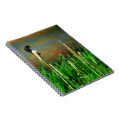 Red Winged Blackbird op een Cattail Notitieboek (Rechterzijde)