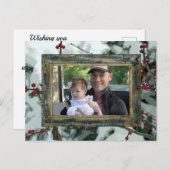 Red Winter Berries Kerstvakantie Briefkaart (Voorkant / Achterkant)