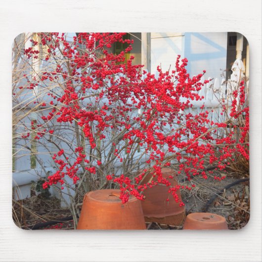 Red Winter Berries - Martha's wijngaard Muismat (Voorkant)