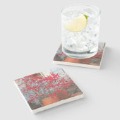 Red Winter Berries - Martha's wijngaard Stenen Onderzetter (Zijkant)