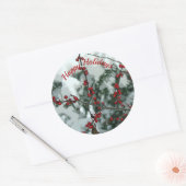 Red Winter Berries Vakantie Stickers (Envelop)
