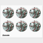 Red Winter Berries Vakantie Stickers (Vel)