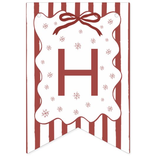 Red Winter Birthday Banner Decor (Tweede vlag)