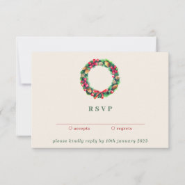 Red Winter Christmas Ornament | Kindly Reply Kaart