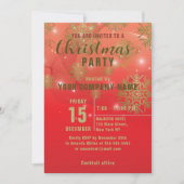 Red Winter Corporate Kerstparty uitnodiging (Voorkant)