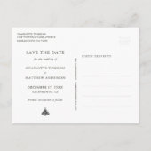 Red Winter Holiday Weddenschap Save the Date Photo Aankondigingskaart (Achterkant)