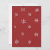 Red Winter in Paris Birthday Invite Kaart (Achterkant)