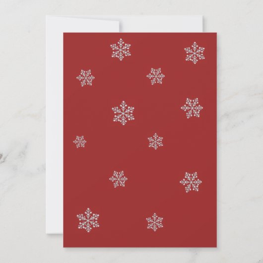 Red Winter in Paris Birthday Invite Kaart (Achterkant)