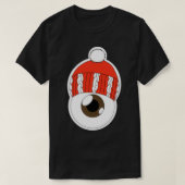 Red Winter Pet Eyeball Brown Iris T-shirt (Design voorkant)