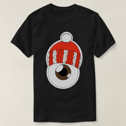 Red Winter Pet Eyeball Brown Iris T-shirt (Design voorkant)