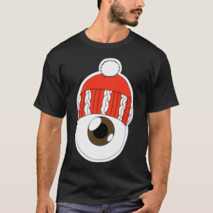 Red Winter Pet Eyeball Brown Iris T-shirt